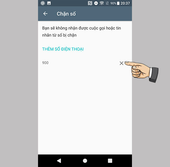Xóa số đã chặn